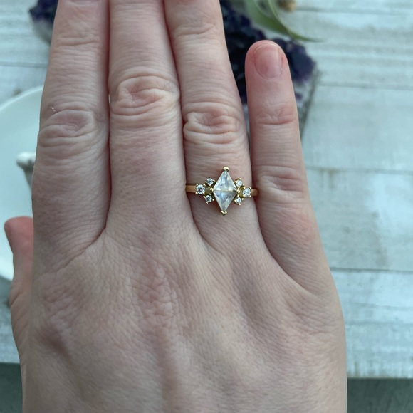 14k Gold over SS Moonstone Ring - Picture 13 of 15